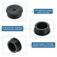 thumbnail image 3 of Uxcell Cable Cord Grommet, 1 1/8" Inch (28mm) Desk Grommet Flexible Rubber Grommets Wire Hole Cover Pass Through for Office Computer Desk Wire Organizer, Black, 3 of 7