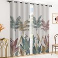 thumbnail image 4 of Tchckioa Modern Leaf Blackout Curtains,Privacy Protection Grommet Window Drapes for Bedroom,42x63 Inch,2 Panels, 4 of 8