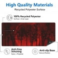 thumbnail image 5 of Large Moon and Trees Gaming Mouse Pad XXL Extended Red Non-Slip Rubber Desk Pads Black Stitched Edges Long Mousepad Desktop Office Keyboard Mouse Mat(Size:35.4x15.7in), 5 of 6