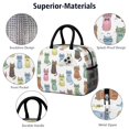 thumbnail image 4 of Cat and Bowtie White Pattern Insulated Leakproof Lunch Box for Work, Lunch Bag for Women Men, Loncheras Para Mujer for Beach Travel Picnic Camping, 4 of 6