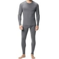 thumbnail image 4 of Mens Fleece Lined Stretch Warm Thermal Underwear Pajamas 2 Piece Set, 4 of 8
