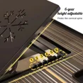 thumbnail image 5 of Foldable Laptop Desk for Bed with 6 Gear Adjustable Height Stand, Lap Table, Breakfast Tray, Writing Desk with Drawer for Working and Gaming, 5 of 5