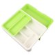 thumbnail image 4 of Organizador de cajones de cocina de plástico multifuncional, separación flexible, cajón que ahorra espacio, soporte para bandeja de utensilios para cubiertos, cuchillos, verde claro, 4 of 5