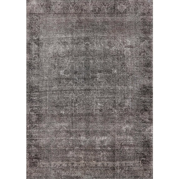 Ahgly Company Machine Washable Indoor Rectangle Industrial Modern Eggplant Purple Area Rugs, 2' x 5'