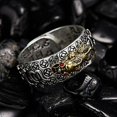 thumbnail image 4 of Anillo ajustable Feng Shui Pixiu Mantra budista atraer riqueza anillo abierto de la suerte, 4 of 4