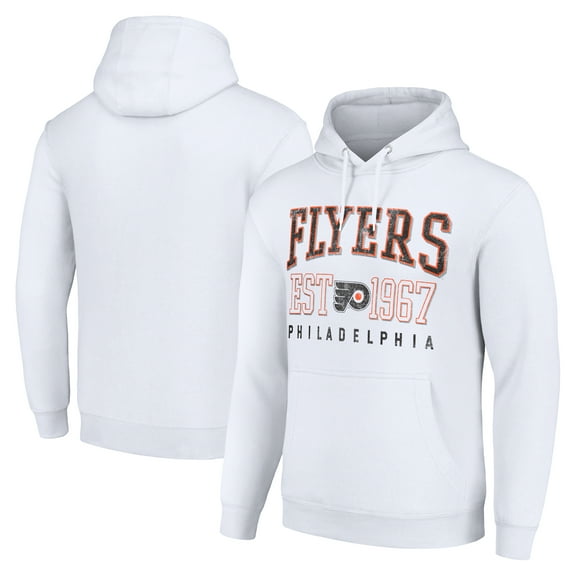 Men's Starter White Philadelphia Flyers Retro Graphic Pullover Hoodie