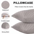 thumbnail image 4 of Rose Beige Boho Outdoor Pillow Covers 20x12 Inch Lumbar Pillow Covers Set of 2 Waterproof Decorative Throw Pillow Cases Farmhouse Country Flowers Plaid Textured Cushion Covers for Patio Furniture, 4 of 8