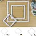 thumbnail image 1 of EIGTHTAIL Plastic Embroidery Hoop Square Embroidery Frame Reusable Cross Stitch Snap Frames White Plastic Quilting Hoops, 1 of 10
