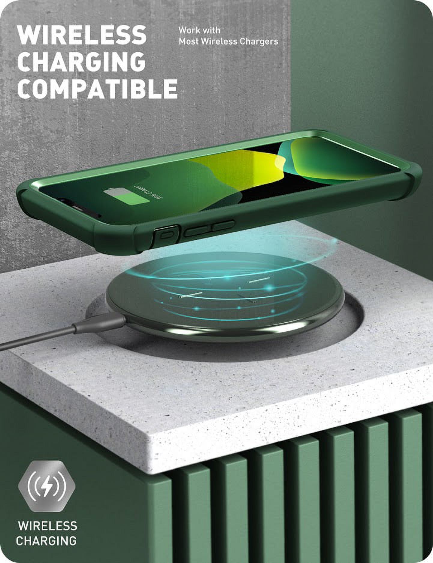 i-Blason Ares Case for iPhone 11 Pro Max 6.5 inch 2019 Release, Dual Layer Rugged Clear Bumper Case with Built-in Screen Protector (Green)