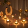 thumbnail image 4 of Nuptio Glass Votive Candle Holders Clear Tea Light Holders for Floating and Votives Candles Small Tealight Candleholder for Christmas Wedding Party Table Centerpiece 12S+12L, 1.6" &2" H, 4 of 10