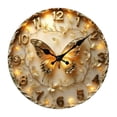 thumbnail image 4 of Reloj de pared de mariposa, silencioso, analógico, moderno, de madera, artístico 20 centímetros, 4 of 9