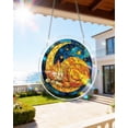 thumbnail image 2 of 83 Pieces Acrylic Puzzles Suncatcher Window Hanging, 6.7 Inch Acrylic Jigsaw Puzzle Suncatcher, Acrylic Puzzles Garden Decoration for Birthday Mothers Day Gift Home Decor (Starry Moon Cat), 2 of 16