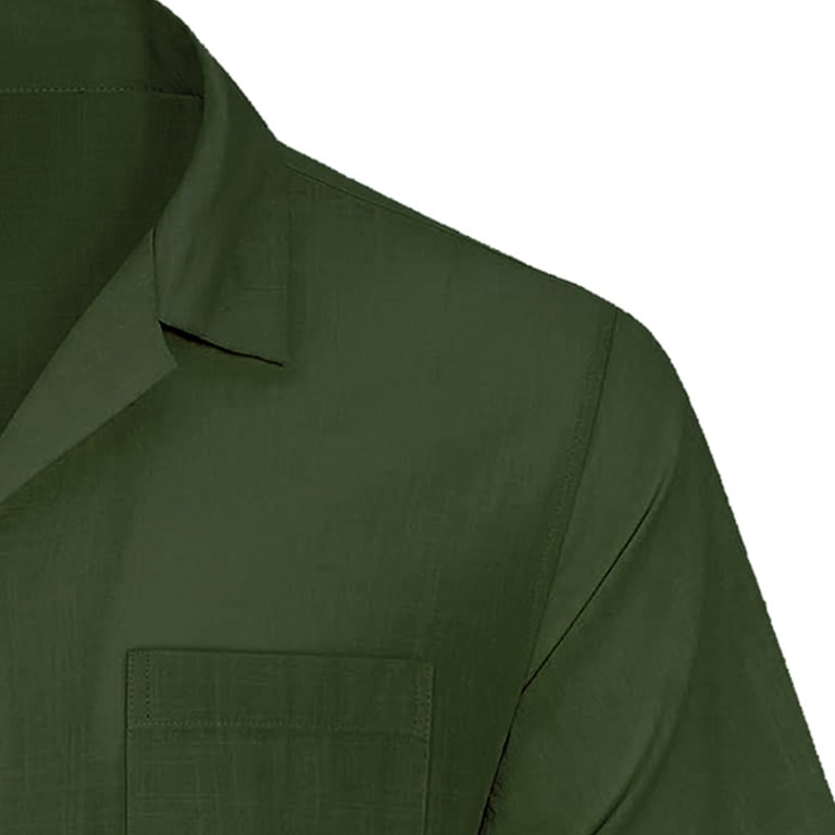slim fit dress slacks Threadbare Men's Sage Green Plain Short Sleeve Shirt main image 1