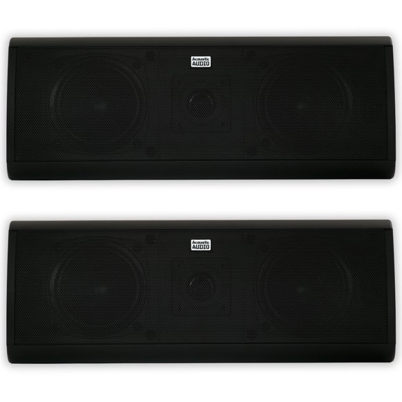 Acoustic Audio AA40CB Bookshelf Speakers Passive Indoor Black 3-Way 2 Pack