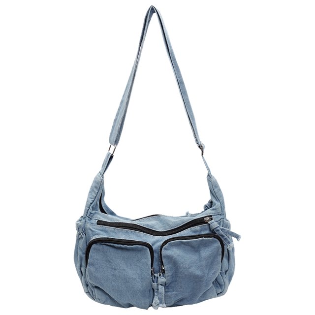 Bolso Hombro Mezclilla Bandolera Retro Hobo para Mujer (claro) Azul