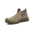 thumbnail image 1 of UKAP Men Work Boots Slip Resistant Protection Boot Steel Toe Safety Shoes Construction Chelsea Booties Anti Collision Khaki 1# 8, 1 of 9