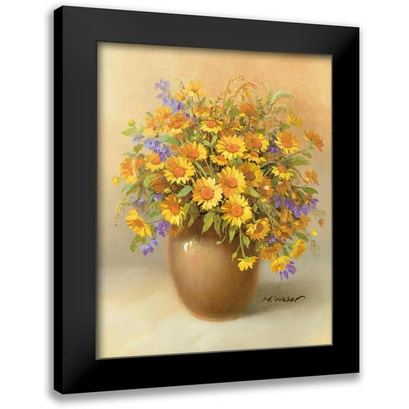 Weber, Max 12x14 Black Modern Framed Museum Art Print Titled - YELLOW BOUQUET