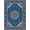 Blue Orange White, Pattern 1, variant on ODIKA Border Distressed Scroll Boho Center Bordered Vintage Ornamental Refined for Playroom, Bedroom, Reading Nook, Pet Friendly & Kids Safe Play