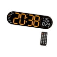 thumbnail image 3 of jifeng Digital Wall Clock Arabic Numerals LED Desktop Clock for Home Bedroom Office Orange, 3 of 9