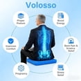 thumbnail image 4 of Gel Seat Cushion for Long Sitting, Breathable Honeycomb Design, Pressure Relief Gel Cushion for Office Chair & Wheelchair, Reduces Sweat, Non-Slip Support for Hip & Back Pain (42 x 36 x 4.5 cm), 4 of 8