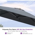 thumbnail image 5 of PURPLE LEAF 8 Feet Square Cantilever Umbrella Patio Umbrella with Base Outdoor Umbrella Aluminum Offset with 360-degree Rotation for Garden Deck Pool Patio, Grey, 5 of 14