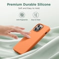 thumbnail image 3 of for iPhone 14 Pro Max Case, Premium Liquid Silicone Shockproof for iPhone 14 ProMax Case with [Soft Anti-Scratch Microfiber Lining], 6.7 inch, Kumquat, 3 of 12