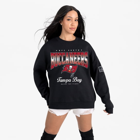 Women's Gameday Couture  Black Tampa Bay Buccaneers Powerhouse Play Premium Fleece Sweatshirt