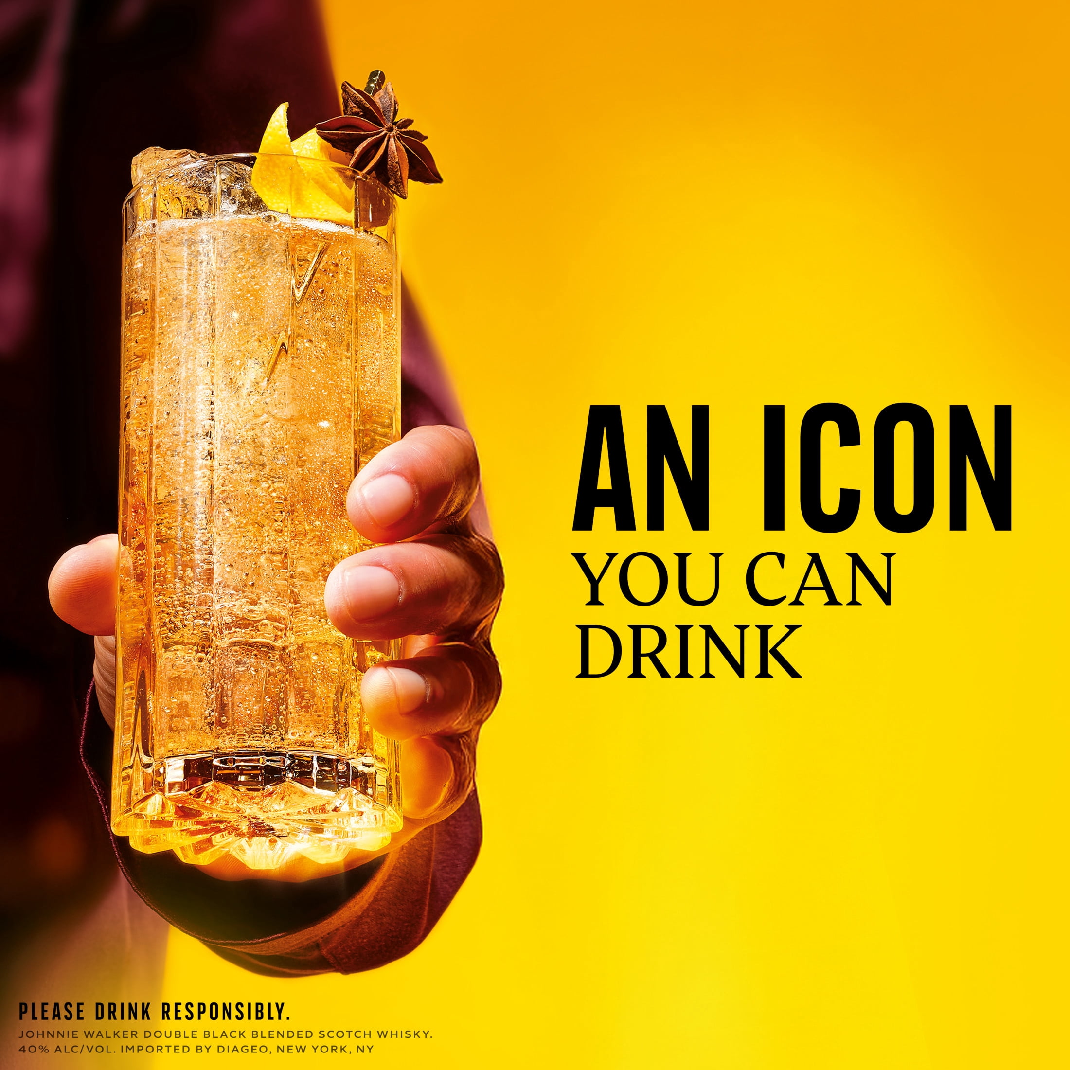 Johnnie Walker Black Label Blended Scotch Whisky, 750 mL, 40% ABV