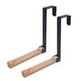 thumbnail image 1 of 2 Pack over Door Drying Rack, Foldable over Door Hanger for Living Room, Bedroom, Bathroom - Portable & Versatile Black, 1 of 7