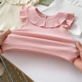 thumbnail image 7 of Toddler Girls Summer Casual T-Shirt Baby Girls Comfort Ruffle Short Sleeve Solid Color Ribbed Tops Tees for 0.5-4 Years, 7 of 7