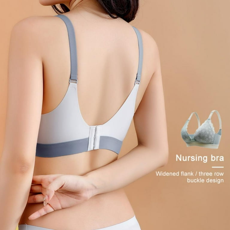 Breastfeeding Bras for Pregnant Women Maternity Nursing Bra Front Open  Breathable Lace Nursing Bralette