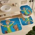 thumbnail image 6 of Scooby Doo 4 Piece Shower Curtain Set with Non-Slip Rugs, Toilet Lid Cover and Bath Mat, Cartoon Bathroom Decor Waterproof Shower Curtain with 12 Hooks, 72 x 72inch, 6 of 8
