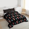 thumbnail image 5 of Feelyou Cartoon Elf Princess Queen Comforter Set, Fairy Tale Nutcracker Bedding Sets, Green Christmas Tree Reversible Bedding Comforter Set, Breathable Home Decor, 3pcs, 5 of 8