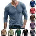 thumbnail image 7 of FAIWAD Men's Long Sleeve Shirts Casual Classic Button Up Pullover Lightweight Stretch Basic Tops, 7 of 7