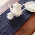 thumbnail image 4 of DecorAvenue Hand-Braided and Textured Natural Jute Table Runner Accent for Dining Room Kitchen Table Decor Navy Blue 13x90 inches, 4 of 5