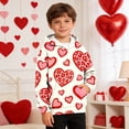 thumbnail image 1 of TaTaai Valentine's Day Printed Hoodie, Youth Long Sleeve Pullover, Pocket Casual Sweatshirt, Holiday Gift Apparel Gift, 1 of 9