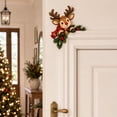 thumbnail image 5 of 2pcs Christmas Door Frame Corner Decor, Wooden Peeking Holiday Decorations for Left and Right Door Corners, Festive Christmas Wood Accents for Doorway and Seasonal Display, G, 5 of 5