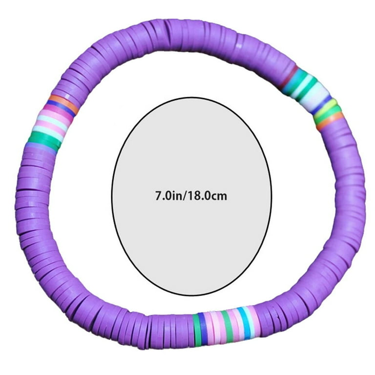 HEMOTON Purple Polymer Clay Elastic Rope Bracelets for Adornment