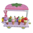 thumbnail image 4 of Carrito de helado de madera, juguete de simulación de helado Montessori, juego de mostrador de helado, comida de imitación, juguetes para niños,, 4 of 9