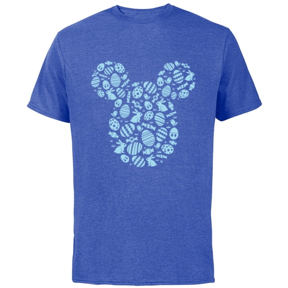 Disney Mickey Mouse Blue Easter - Short Sleeve Cotton T-Shirt for Adults - Customized-Royal Heather