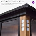 thumbnail image 3 of PURPLE LEAF 10 X 15 Hardtop Gazebo Outdoor Wood Grain Aluminum Frame Galvanized Steel Double Roof Netting and Curtains Patio Deck Backyard Garden, 3 of 9
