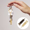 thumbnail image 3 of 2 Pcs Tour Rétro en Cuivre Porte-Clés Pendentif Ornement Miniature Porte-Clés Charme, 3 of 8