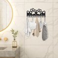 thumbnail image 6 of 1 Set Paw Prints Coat Rack Wall Mount Heart Metal Dog Paw Key Holder for Wall 9.8×4.7inch 10 Hooks Dog Leash Decorative Black Key Hooks for Dog Lover Gift Coats Hats Towels Bags, 6 of 7