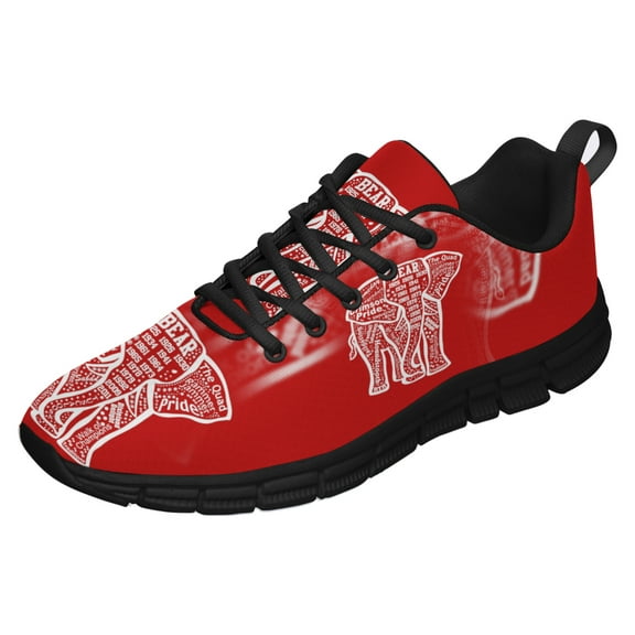 Alabama Elephant Shoes for Men Women Running Sneakers Breathable Casual Sport Tennis Shoes Gift for Him Her Black Size 3.5