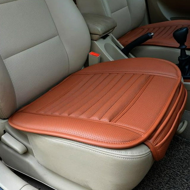 New Popular High-Grade PU Leather Bamboo Strips Car Seat Protector Mat Cushion