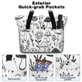 thumbnail image 2 of Tote Bag for Women - Black and White Mushroom Shoulder Bag - Large Utility Work Duffle Bag with Zipper Handbag for Travel, Work, Sprots, 2 of 5