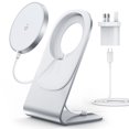 thumbnail image 1 of Cargador inalámbrico magnético para iPhone 15/14/13/12 Series, con soporte de carga Mag Safe y adaptador, compatible con iPhone Magsafe (estándar británico), 1 of 4