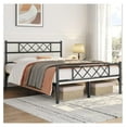 thumbnail image 3 of Wrought Iron Queen Bed Frame with Headboard & Footboard, Sturdy Metal Platform, No Box Spring Needed, Under Bed Storage Space, Easy Assembly, 3 of 3