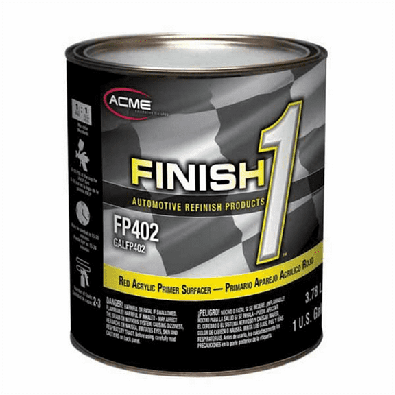 Finish 1 Automotive Refinish Products FP402-1 Acrylic Primer, 1 gal Can, Red, 1:1 Mixing