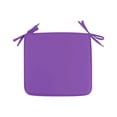 thumbnail image 2 of 2 Pcs Outdoor Chair Pads 15.74 x 15.74 Inch for Dining Chairs, Square Seat Cushion with Strap for Bistro Barstool Garden Furniture, Washable Patio Cushions, Outdoor Seating Furniture, Purple, 2 of 5